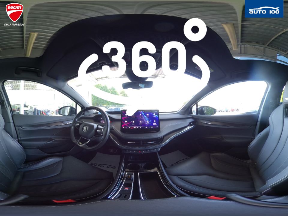 Škoda Enyaq iV RS, 220kW, Tepelné čerpadlo, Matrix-Beam. SoH 90.4%