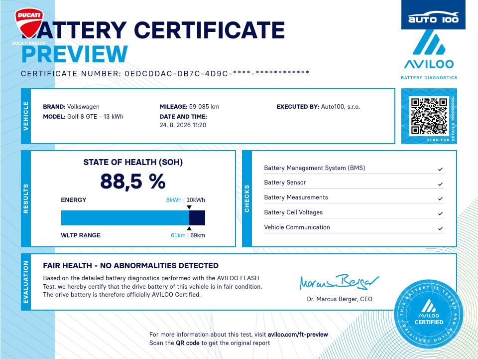 Volkswagen Golf 1.4 TSI GTE Hybrid 180kW DSG
