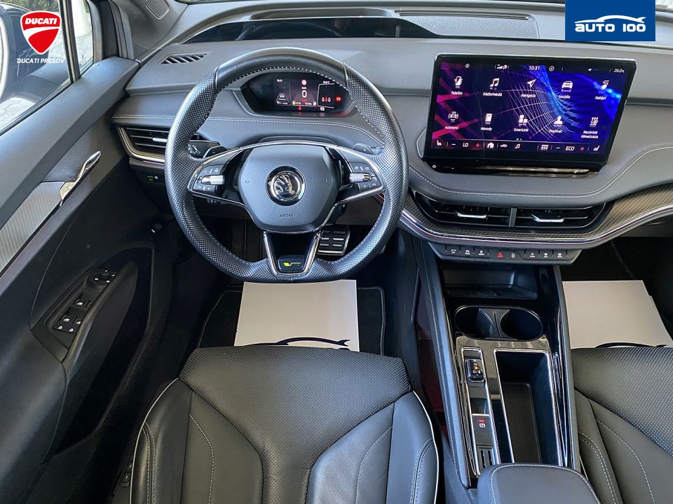 Škoda Enyaq iV RS, 220kW, Tepelné čerpadlo, Matrix-Beam. SoH 90.4%